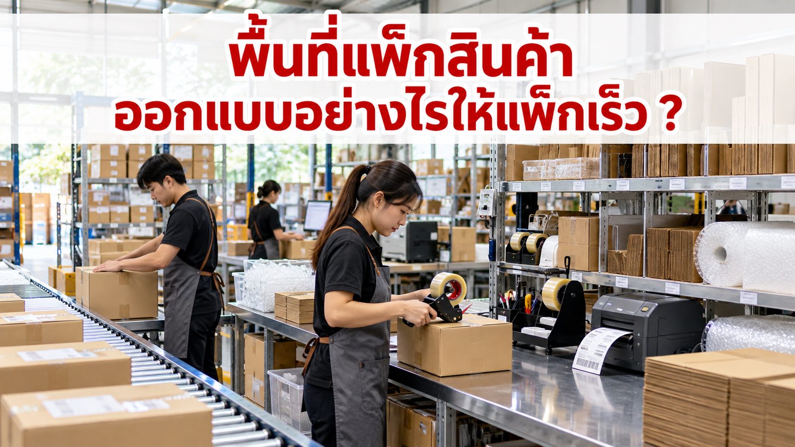 พื้นที่แพ็กสินค้า ออกแบบอย่างไรให้แพ็กเร็ว ?