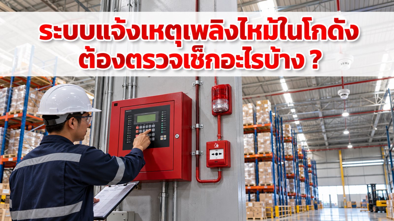ระบบแจ้งเหตุเพลิงไหม้ในโกดัง ต้องตรวจเช็กอะไรบ้าง ?