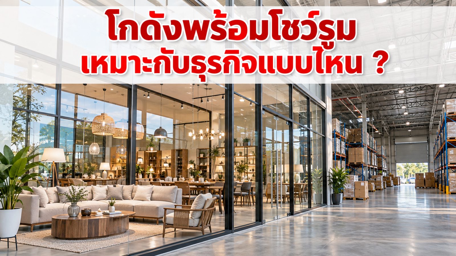 โกดังพร้อมโชว์รูม เหมาะกับธุรกิจแบบไหน ?